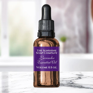 paarse zeep in stijl en cosmetisch etiket