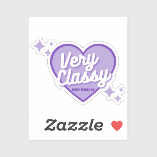 Paarse zeer stijlvolle zeer demure sticker (Vel)
