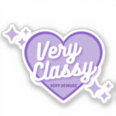 Paarse zeer stijlvolle zeer demure sticker (Voorkant)