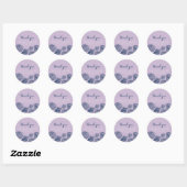 Paarse zeeschelpen Beach Wedding Dank je Sticker (Vel)