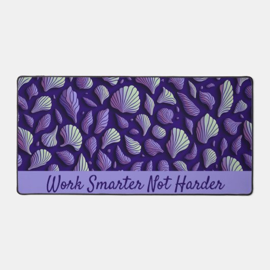 Paarse zeeschelpen bureaumat (Voorkant)