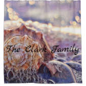 Paarse zeeslag in het schilderij van het zee douchegordijn (Voorkant)