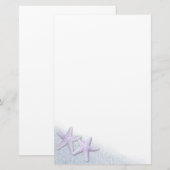 Paarse zeester briefpapier (Voorkant / Achterkant)