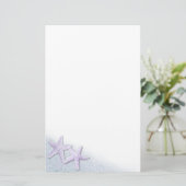 Paarse zeester briefpapier (Staand voorkant)