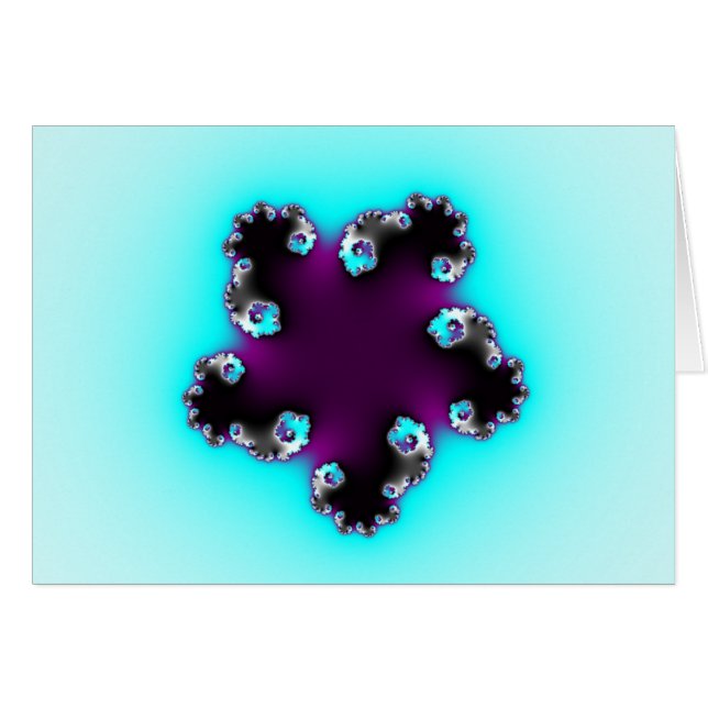 Paarse zeester Kaart (Voorkant Horizontaal)