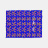 paarse zeester Thunder_Cove blauw Fleece Deken (Voorkant (Horizontaal))