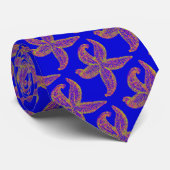 paarse zeester Thunder_Cove blauw Stropdas (Opgerold)