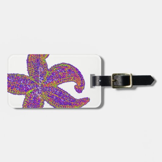 paarse zeester Thunder_Cove elke kleur Bagagelabel (Voorkant horizontaal)