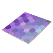 paarse zeshoekige keramische tegel tegeltje (Zijkant)