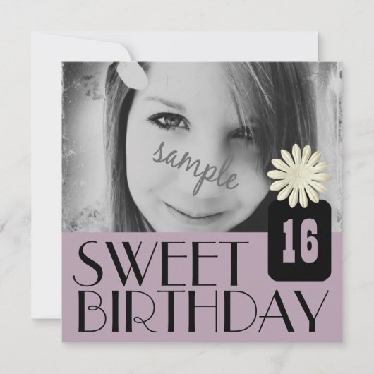 Paarse zestiende partij voor landenmeisjes kaart (Voorkant)