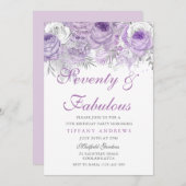 Paarse Zevenenzeventig & 70e verjaardag van de Fab Kaart (Voorkant / Achterkant)