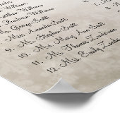 Paarse zgn. Heart Leaf Tree Seating Chart 12 Table Poster (Hoek)