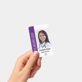 Paarse Ziekenhuisarts Foto ID Badge (Handheld)