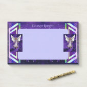 Paarse ziel 3 post-it® notes (Op bureau)