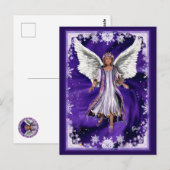 Paarse Ziel Ansichtkaart Briefkaart (Voorkant / Achterkant)