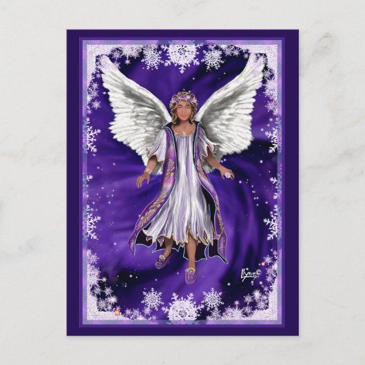 Paarse Ziel Ansichtkaart Briefkaart (Voorkant)