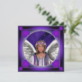 Paarse Ziel blanke kaart (Staand voorkant)