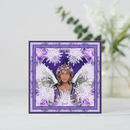 Paarse Ziel blanke kaart (Staand voorkant)