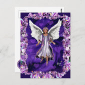 Paarse Ziel Briefkaart (Voorkant / Achterkant)