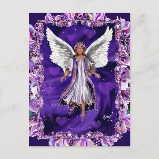 Paarse Ziel Briefkaart (Voorkant)