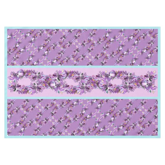 Paarse ziel Tablecloth Tafelkleed (Voorkant (Horizontaal))