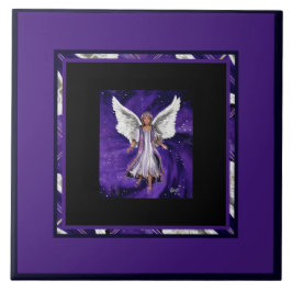 Paarse ziel tegeltje