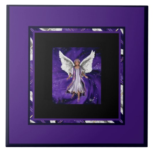 Paarse ziel tegeltje (Voorkant)