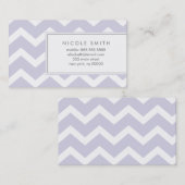 Paarse Zig Zag Chevron Pattern Calling Cards Contactkaartje (Voorkant / Achterkant)