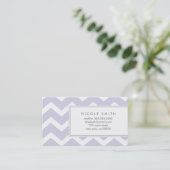 Paarse Zig Zag Chevron Pattern Calling Cards Contactkaartje (Staand voorkant)