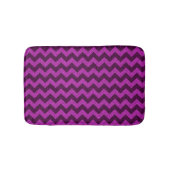 Paarse Zig Zag Glitter Badmat (Voorkant)