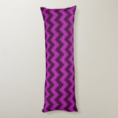 Paarse Zig Zag Glitter Lichaamskussen (Achterkant (Verticaal))