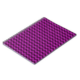 Paarse Zig Zag Glitter Notitieboek