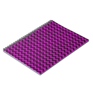 Paarse Zig Zag Glitter Notitieboek