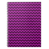 Paarse Zig Zag Glitter Notitieboek (Voorkant)