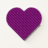 Paarse Zig Zag Glitter Notitieboek (Achterkant)