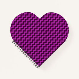 Paarse Zig Zag Glitter Notitieboek