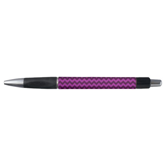 Paarse Zig Zag Glitter Pen (Voorkant)