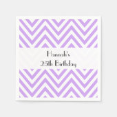 Paarse Zigzag, Chevron, Zigzag Pattern, Birthday Servetten (Voorkant)