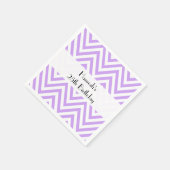 Paarse Zigzag, Chevron, Zigzag Pattern, Birthday Servetten (Hoek)