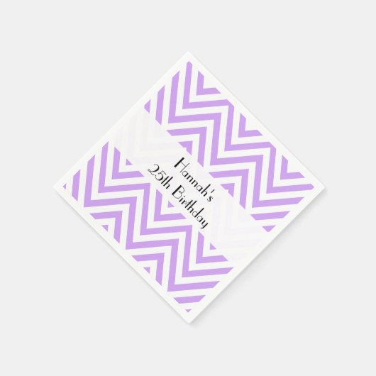 Paarse Zigzag, Chevron, Zigzag Pattern, Birthday Servetten (Hoek)