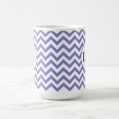 Paarse Zigzag Monogrammen Koffiemok (Center)