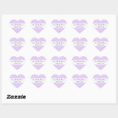 Paarse Zigzag, Paarse Chevron, Baby shower Hart Sticker (Vel)