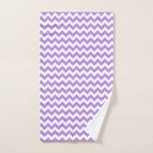 Paarse zigzag, Paarse chevron, geometrisch patroon Bad Handdoek (Handdoek)