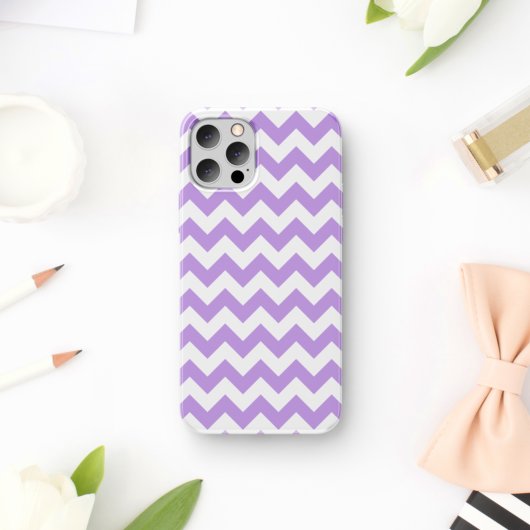 Paarse zigzag, Paarse chevron, geometrisch patroon Case-Mate iPhone Case