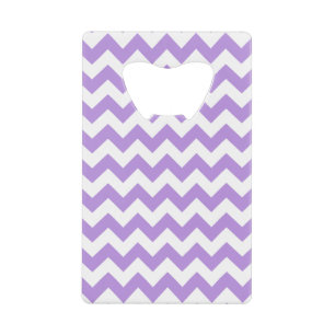 Paarse zigzag, Paarse chevron, geometrisch patroon Creditkaart Flessenopener