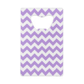 Paarse zigzag, Paarse chevron, geometrisch patroon Creditkaart Flessenopener (Achterkant)