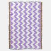 Paarse zigzag, Paarse chevron, geometrisch patroon Deken (Voorkant Verticaal)
