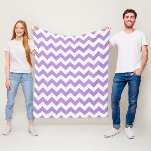 Paarse zigzag, Paarse chevron, geometrisch patroon Fleece Deken
