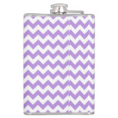 Paarse zigzag, Paarse chevron, geometrisch patroon Heupfles (Achterkant)