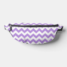 Paarse zigzag, Paarse chevron, geometrisch patroon Heuptasje